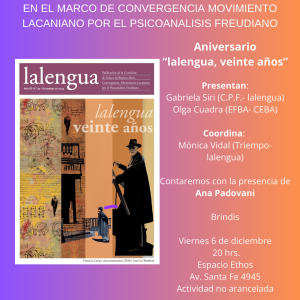 Presentación del número 20° Aniversario Revista «lalengua»